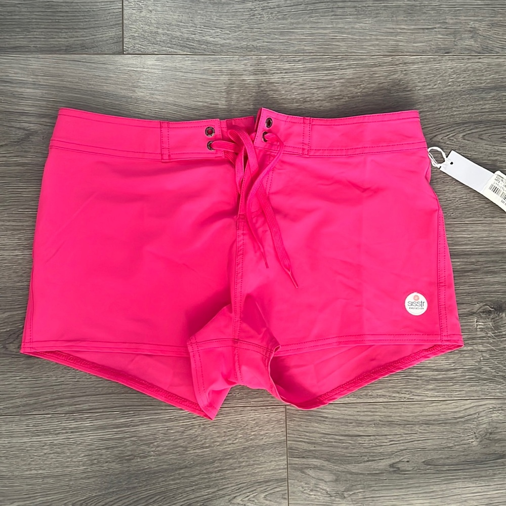 Sisstrevolution magenta swim  board shorts